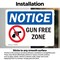 Signmission Gun Free Zone, 14 in W x Rectangle, Vinyl Decal OS-2PACK-NS-D-1014-L-15756 - alternate 5